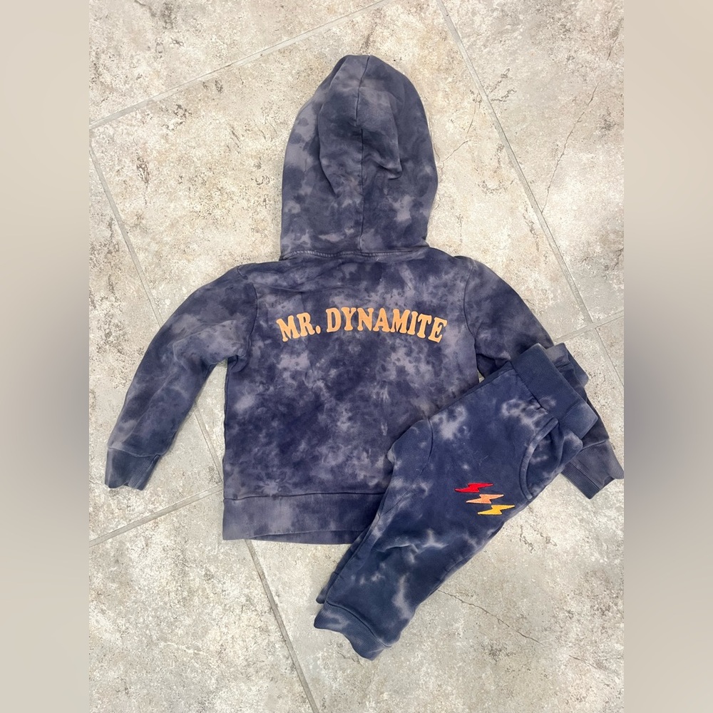 Tiny Whales Mr Dynamite Hoodie Sweats Set 3-4yrs